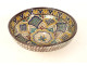 Mokhfia polychrome ceramic bowl/plate with Tronja tortoise motif, Morocco, Fez, early 20th century
