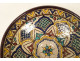 Mokhfia polychrome ceramic bowl/plate with Tronja tortoise motif, Morocco, Fez, early 20th century