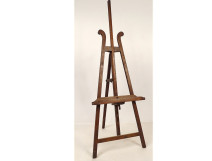 Small walnut lyre-shaped swan-neck tabletop painter's easel, 19th century
