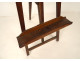 Small walnut lyre-shaped swan-neck painter's table easel, 19th century