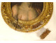 Oval portrait of Christ with crown of thorns, Ecce Homo, carved frame, 18th century