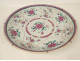 Large round porcelain platter, Compagnie Indes Famille Rose, China, flowers, 18th century
