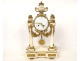 Louis XVI portico clock with white marble and bronze columns, Napoleon III style, 19th century