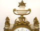 Louis XVI portico clock with white marble and bronze columns, Napoleon III style, 19th century