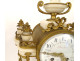 Louis XVI portico clock with white marble and bronze columns, Napoleon III style, 19th century