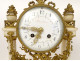 Louis XVI portico clock with white marble and bronze columns, Napoleon III style, 19th century