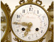 Louis XVI portico clock with white marble and bronze columns, Napoleon III style, 19th century