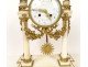 Louis XVI portico clock with white marble and bronze columns, Napoleon III style, 19th century