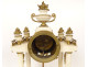 Louis XVI portico clock with white marble and bronze columns, Napoleon III style, 19th century