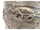 Large bronze dragon planter cachepot Taotie Nomura Kyoto Japan Meiji 19th century