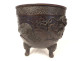 Large bronze dragon planter cachepot Taotie Nomura Kyoto Japan Meiji 19th century