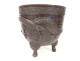 Large bronze dragon planter cachepot Taotie Nomura Kyoto Japan Meiji 19th century