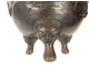 Large bronze dragon planter cachepot Taotie Nomura Kyoto Japan Meiji 19th century