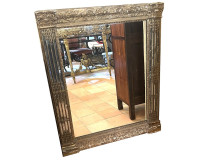 Trumeau mirror in carved wood with colonnettes and side panels, Consulate/Empire period, 18th-19th century
