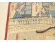 Ukiyo-e print of courtesans, Oiran brothel, Yoshitora, Meiji period, 19th century
