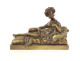 Small bronze sculpture of a reclining Orientalist odalisque woman, 19th century
