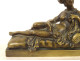 Small bronze sculpture of a reclining Orientalist odalisque woman, 19th century