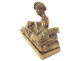 Small bronze sculpture of a reclining Orientalist odalisque woman, 19th century