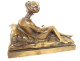 Small bronze sculpture of a reclining Orientalist odalisque woman, 19th century