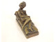 Small bronze sculpture of a reclining Orientalist odalisque woman, 19th century
