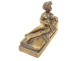 Small bronze sculpture of a reclining Orientalist odalisque woman, 19th century