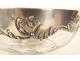 Decorative cut crystal bowl in solid silver, Minerva, Art Nouveau style, 19th century