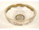 Decorative cut crystal bowl in solid silver, Minerva, Art Nouveau style, 19th century