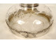 Decorative cut crystal bowl in solid silver, Minerva, Art Nouveau style, 19th century
