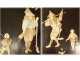 Pair of lacquered wood panels with Shibayama marquetry figures, Japan Meiji period, 19th century