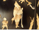 Pair of lacquered wood panels with Shibayama marquetry figures, Japan Meiji period, 19th century