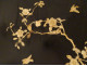 Pair of lacquered wood panels with Shibayama marquetry figures, Japan Meiji period, 19th century