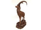 Grande sculpture bois Black Forest Forêt-Noire chamois bouquetin Alpes XIXè