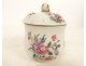 Covered porcelain cream pot, East India Company, famille rose pattern with flowers, 18th century