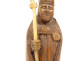 Small wooden sculpture of a Saint Bishop with a crosier and mitre, 19th century