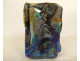Compression sculpture paperweight by Jean-Claude Novaro, glass and gold leaf