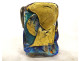 Compression sculpture paperweight by Jean-Claude Novaro, glass and gold leaf