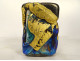 Compression sculpture paperweight by Jean-Claude Novaro, glass and gold leaf