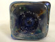 Compression sculpture paperweight by Jean-Claude Novaro, glass and gold leaf