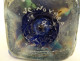Compression sculpture paperweight by Jean-Claude Novaro, glass and gold leaf