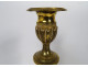 Pair of Directoire gilt bronze candlesticks with palm fronds, late 18th century