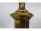 Pair of Directoire gilt bronze candlesticks with palm fronds, late 18th century