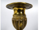 Pair of Directoire gilt bronze candlesticks with palm fronds, late 18th century