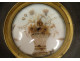 Miniature framed hair work souvenir basket of flowers Napoleon III 19th century