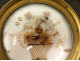 Miniature framed hair work souvenir basket of flowers Napoleon III 19th century
