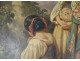 Oil on canvas, after Auguste Delacroix, Prayer, Italian Madonna, Virgin, 19th century