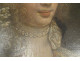 HST portrait of a noble lady, Court Fontange, gilt twisted frame, Louis XIV, 17th century