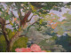 HSC painting Henry Vollet Breton woman knitting hydrangea flowers Brittany 20th century