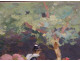 HSC painting Henry Vollet Breton woman knitting hydrangea flowers Brittany 20th century