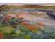 HSC painting Henry Vollet Breton woman knitting hydrangea flowers Brittany 20th century