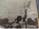 Pastel and ink drawing of a mythological scene, Bacchanalia, S. Vouay collection, 19th century
